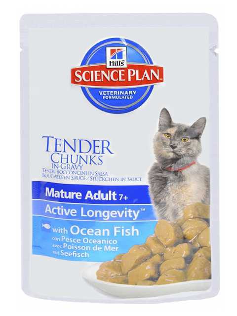 Hills (Хиллс) Science Plan Feline Mature Adult 7+ Ocean Fish - Корм для пожилых кошек 7+ с Океанической рыбой (Пауч)