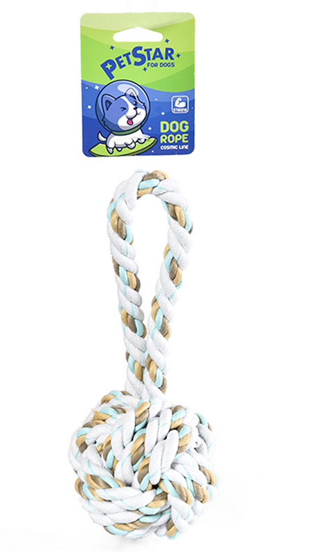 Pet star Игрушка для cобак Грейфер мяч веревочный 9*23 см