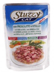 Stuzzy cat Prosciutto Vitello Jelly - Корм для кошек с Ветчиной и Телятиной в Желе (Пауч)