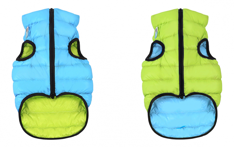 COLLAR AiryVest Lumi куртка д/собак двусторонняя светящаяся, салатово-голубая, размер XS 25