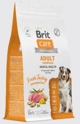 Brit Care (Брит Кэа) Adult Medium Dental Health Сухой корм для взрослых собак средних пород для здоровья зубов с индейкой 3 кг