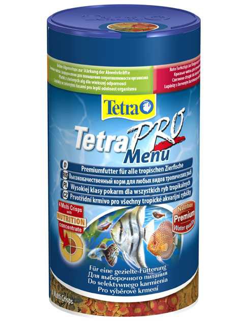 Tetra (Тетра) Pro Menu - Корм для декоративных Рыб (Мульти чипсы) 64 гр 250 мл