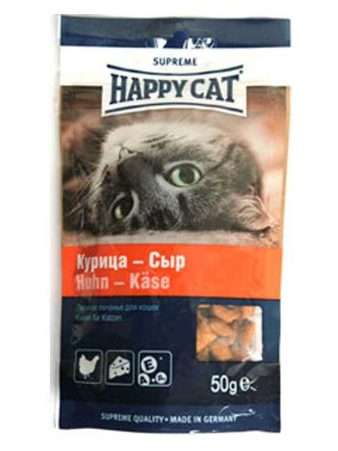 Happy Cat (Хеппи Кэт) - Лакомства для кошек Лакомое печенье с Курицей и Сыром