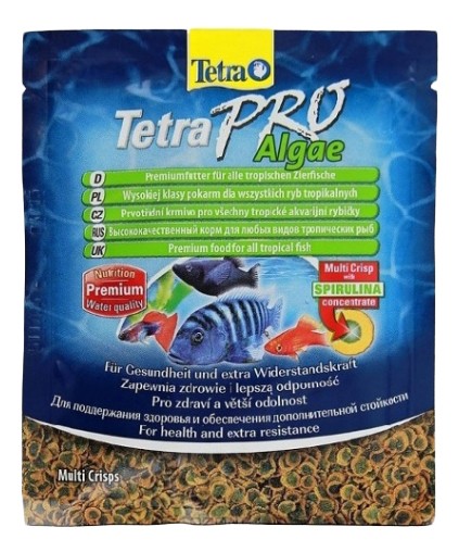 Tetra (Тетра) Pro Algae - Корм специальный для травоядных Рыб (Чипсы) 12 г