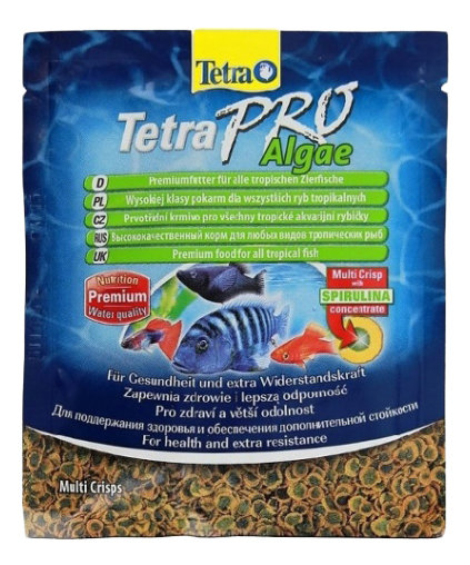 Tetra (Тетра) Pro Algae - Корм специальный для травоядных Рыб (Чипсы) 12 г