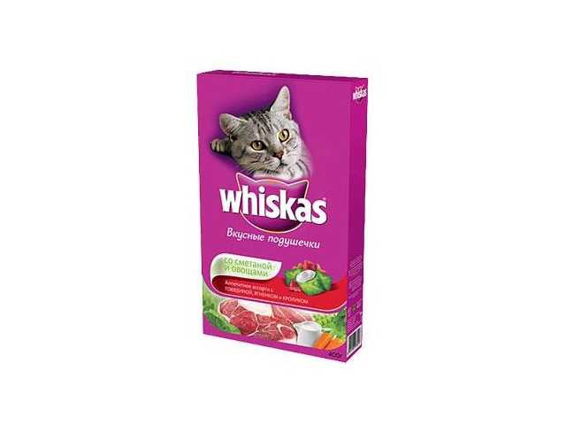 Whiskas (Вискас) - Вкусные подушечки с Говядиной, Ягненком и Кроликом (Сметана Овощи)