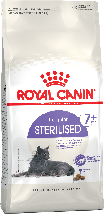 Royal Canin (Роял Канин) Sterilised 7+ Сухой корм для стерилизованных кошек старше 7 лет 400 г