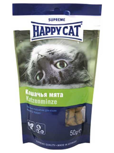 Happy Cat (Хеппи Кэт) - Лакомства для кошек Лакомые подушечки кошачья Мята
