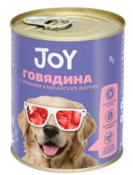 Joy (Джой) Консервы беззерновые для собак с говядиной 340 г