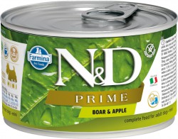 Farmina N&D Prime (Фармина НД Прайм) Mini Консервы беззерновые для взрослых собак мелких пород с кабаном и яблоками 140 г