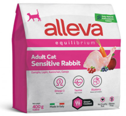 Alleva Equilibrium (Аллева Эквилибриум) Sensitive Сухой корм для взрослых кошек с чувствительным пищеварением с кроликом 400 г