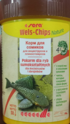 Sera (Сера) Wels Chips Nature Корм для сомиков 38 г 100 мл (пластинки)