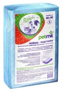 Petmil Пеленка-подстилка 60*90 Чёрная 8 шт