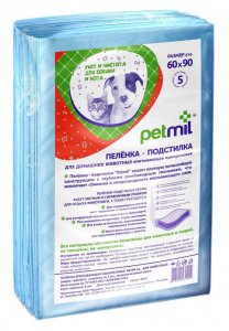 Petmil Пеленка-подстилка 60*90 Чёрная 8 шт