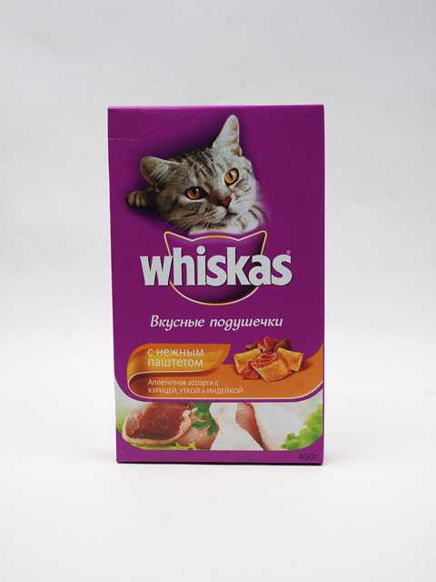 Whiskas (Вискас) - Вкусные подушечки с Курицей, Уткой, Индейкой (Паштет)