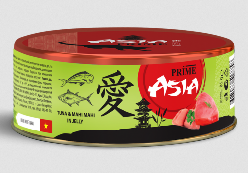 Prime Asia (Прайм Азия) Консервы для кошек с рыбой махи-махи в желе 85 г