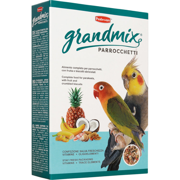 Padovan (Падован) GrandMix Parrocchetti - Корм для Средних попугаев 400 г