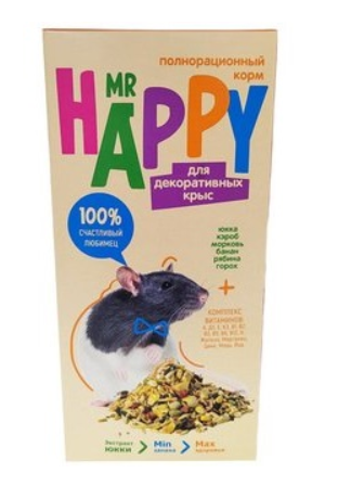 Mr happy Сухой корм для декоративных крыс 400 г
