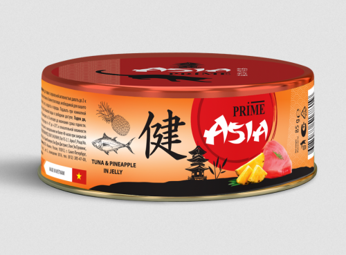 Prime Asia (Прайм Азия) Консервы для кошек с тунцом и ананасом в желе 85 г