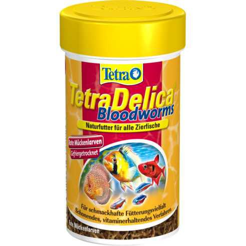 Tetra (Тетра) Delica Bloodworms - Корм для всех видов Рыб (Мотыль) 48 гр 100 мл