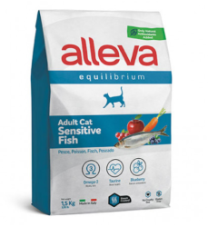 Alleva Equilibrium (Аллева Эквилибриум) Sensitive Сухой корм для взрослых кошек с чувствительным пищеварением с рыбой 1,5 кг