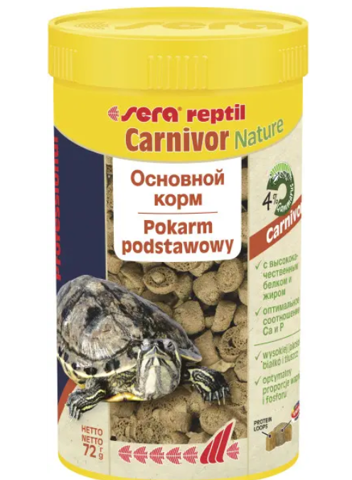 Sera Reptil Professional Carnivor Корм для рептилий 250 мл 72 г (гранулы)