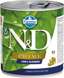 Farmina N&D Prime (Фармина НД Прайм) Консервы беззерновые для взрослых собак всех пород с ягненком и черникой 285 г