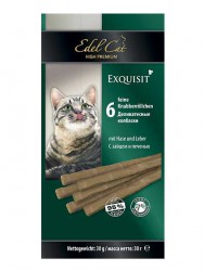 Edel Cat ( Эдель Кэт) - Деликатесные колбаски для кошек с Зайцем и Печенью