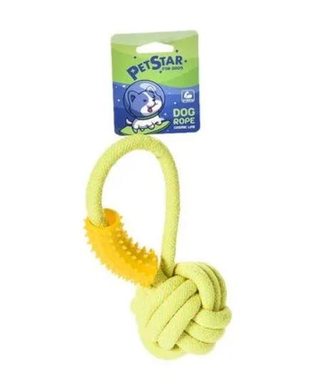 Pet star Игрушка для cобак Канат с мячом резина 21*8 см