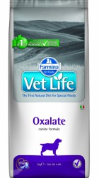 Farmina Vet Life (Фармина Вет Лайф) Oxalate Сухой лечебный корм для собак при мочекаменной болезни МКБ уратного, оксалатного и циститного типа 2 кг