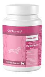 Globalvet (Глобалвет) Multieffect Глобалвит Пищевая добавка для собак мелких пород 140 табл