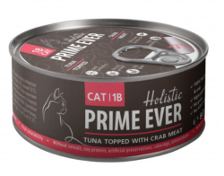 Prime Ever (Прайм Эвэр) 1B Консервы для взрослых кошек с тунцом и крабом в желе 85 г