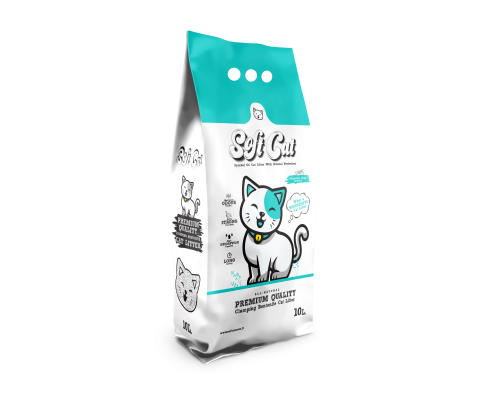 Soft Cat Наполнитель для кошачьего туалета комкующийся с ароматом марсельского мыла 10 л (Турция замена Ever Clean)