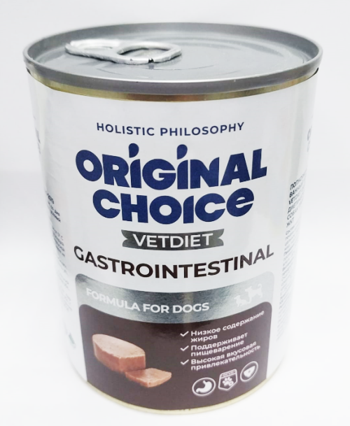 Original Choice VetDiet Gastrointestinal Консервы для собак для профилактики заболеваний ЖКТ 340 г