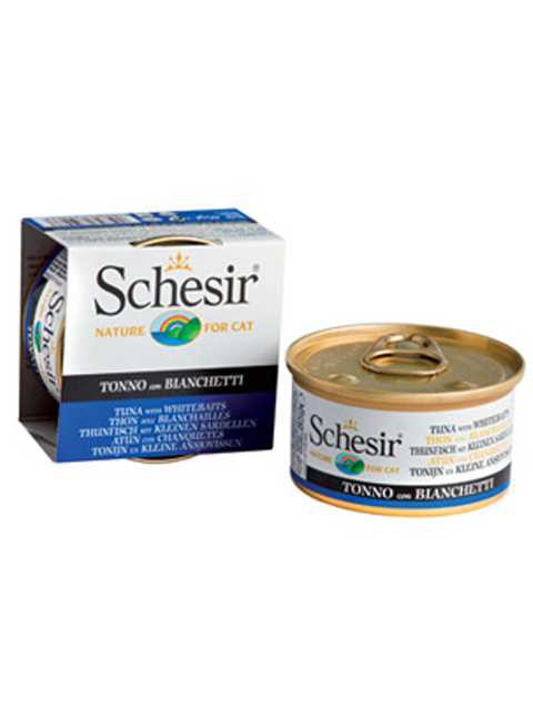 Schesir (Шезир) Tonno Blanchetti - Корм для кошек с Тунцом и Снетками (Упаковка 14шт)