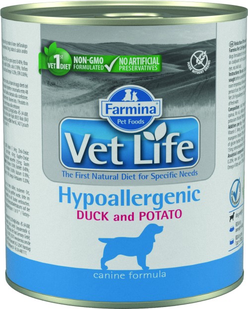 Farmina Vet Life (Фармина Вет Лайф) Hypoallergenic Duck &amp; Potato Консервы лечебные гипоаллергенные для собак с уткой и картофелем 300 г