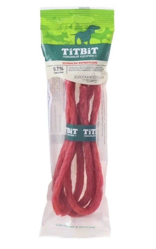 Tit bit Лакомство для собак Колбаски Фермерские 50 г