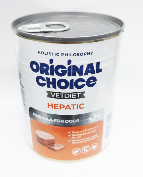 Original Choice VetDiet Hepatic Консервы для собак и щенков для профилактики болезней печени 340 г