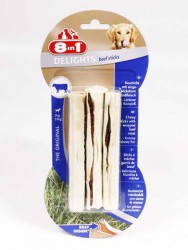 8in1 (8в1) Delights Beef Sticks - Палочки для чистки зубов у собак с Говядиной 3 шт 13 см