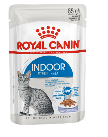Royal Canin Indoor Sterilized Корм влажный желе для стерилизованных кошек, живущих в помещении пауч 85 г