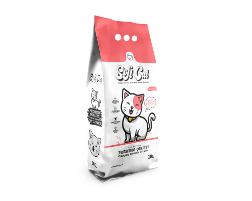Soft Cat Наполнитель для кошачьего туалета комкующийся без запаха 10 л (Турция замена Ever Clean)