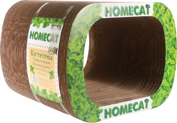 Homecat Когтеточка Кошачья радость тоннель большой 29.5*22,5*35 см
