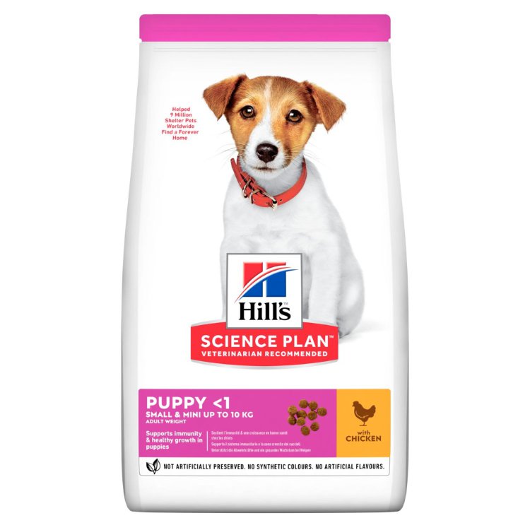 Hill's (Хиллс) Science Plan Puppy Small & Mini Сухой корм для щенков мелких и миниатюрных пород с курицей 3 кг