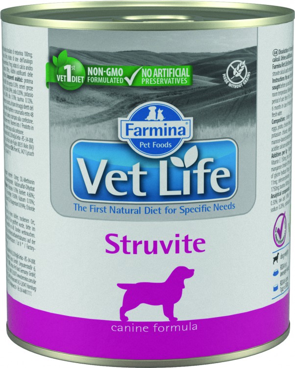 Farmina Vet Life (Фармина Вет Лайф) Struvite Консервы лечебные для собак при мочекаменной болезни МКБ для растворения струвитных камней 300 г