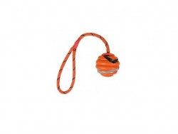 Trixie (Трикси) - Мяч для собаки на веревке Оранжево/Черный (Резина)