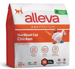 Alleva Equilibrium (Аллева Эквилибриум) Сухой корм для стерилизованных кошек и кастрированных котов с курицей 400 г