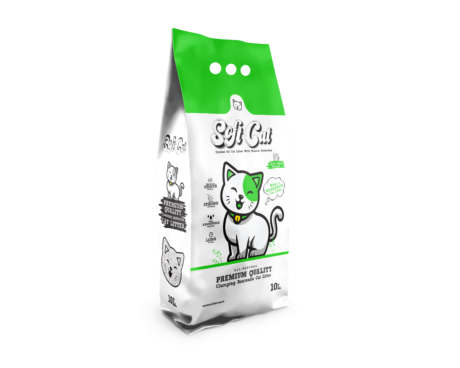 Soft Cat Наполнитель для кошачьего туалета комкующийся с ароматом алоэ 10 л (Турция замена Ever Clean)