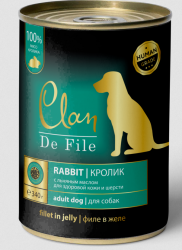 Clan De File (Клан Де Филе) Консервы для собак с кроликом 340 г
