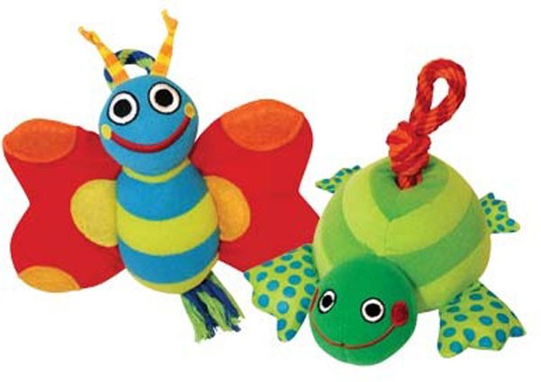 Petstages Playtime Plush - Игрушка для собак "Бабочка и Черепашка"