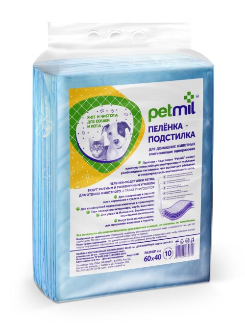 Petmil Пеленка-подстилка 60*40 30 шт